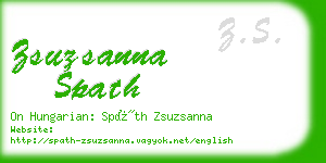 zsuzsanna spath business card